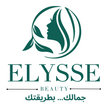 Elysse Beauty logo with a stylized face and leaves on a white background