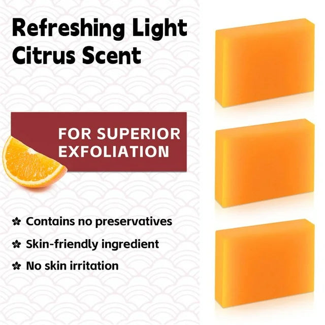 65g × 3 Bars Kojic Acid Soap Dark Spot Reduce Soap Bars with Vitamin C