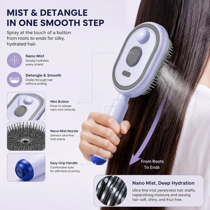 Elysse Beauty Nano Mist Hydrating Hair Brush™