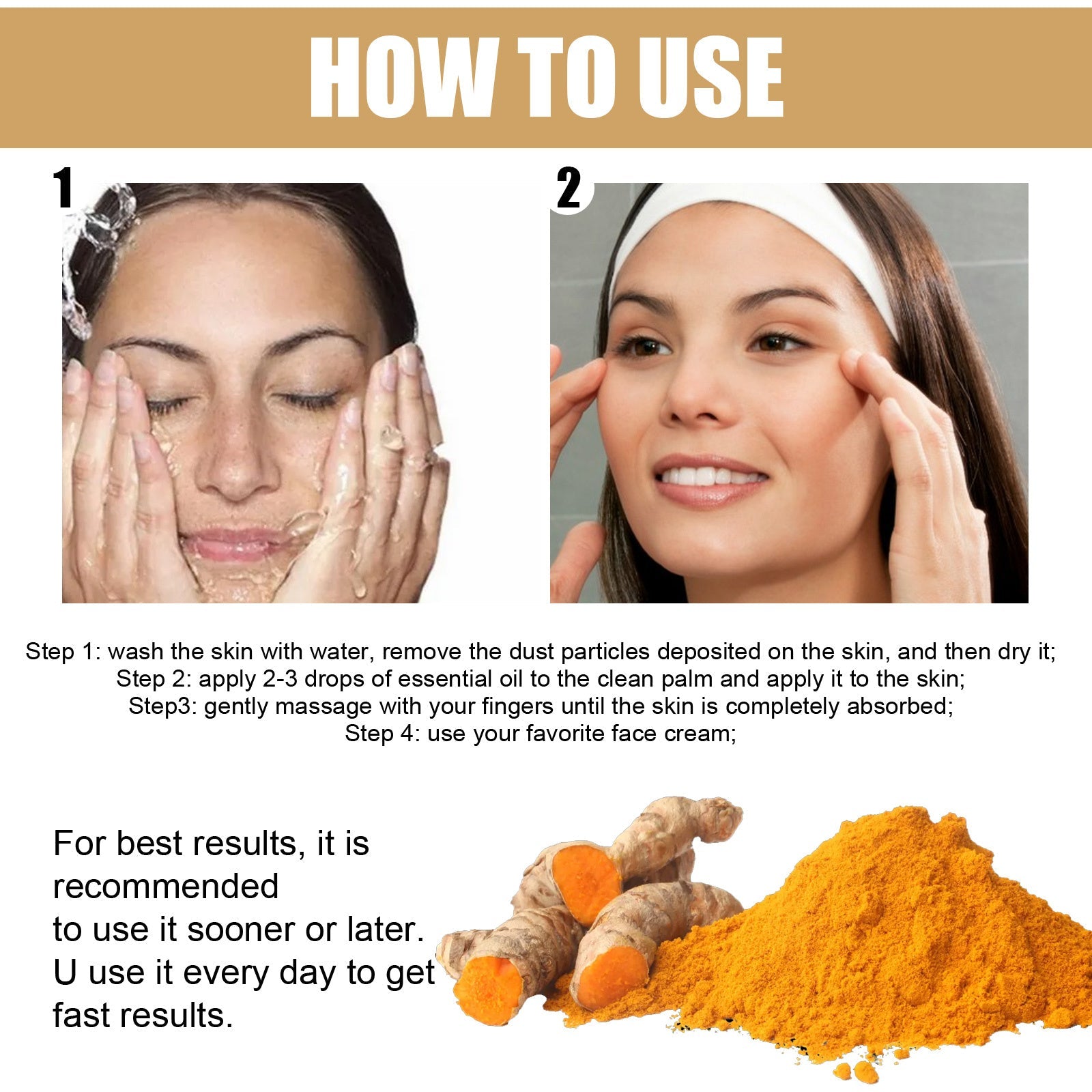 EELHOE Turmeric Dark Spot Correction Face Care Spot Moisturizing And