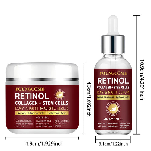 Retinol Day Night Moisturizer Neck and face set night cream Collagen