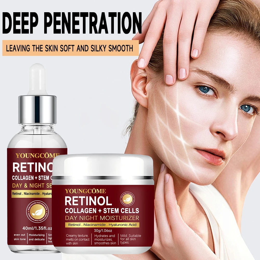 Retinol Day Night Moisturizer Neck and face set night cream Collagen