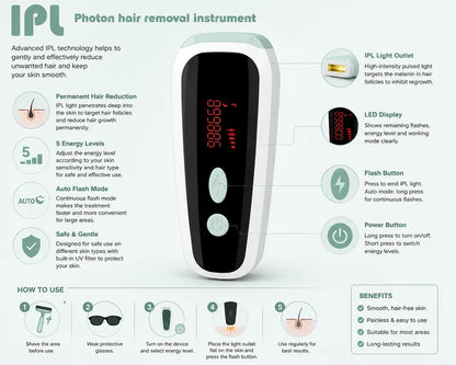Elysse Beauty LumiSmooth™ IPL Hair Removal Device