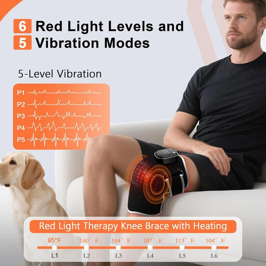 Heated Red Light Therapy Knee Massager image 2