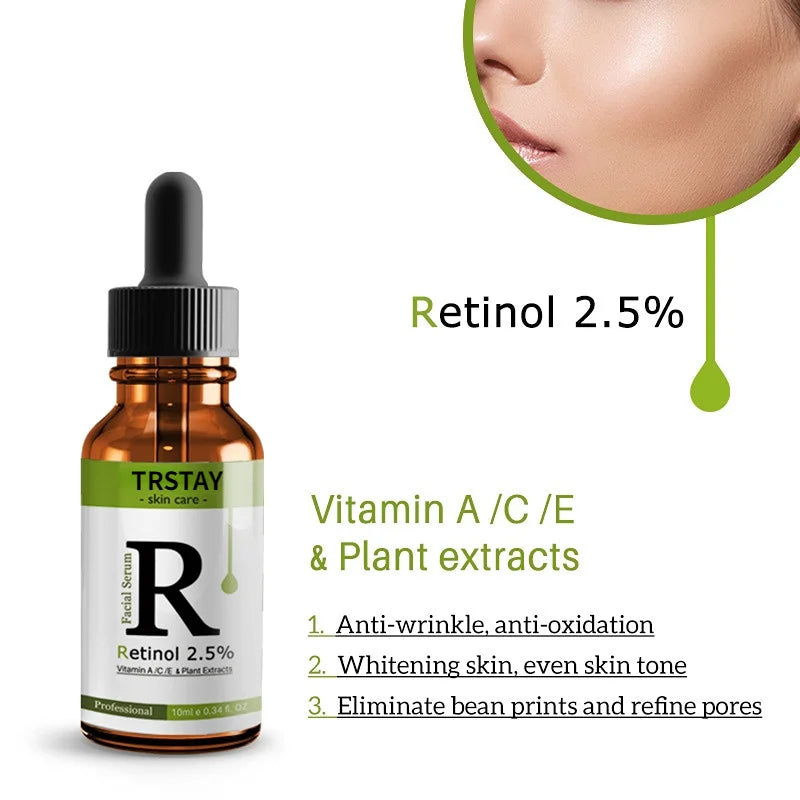 Retinol Serum Anti Wrinkle Fade Dark Spots Vitamin C Facial Serum