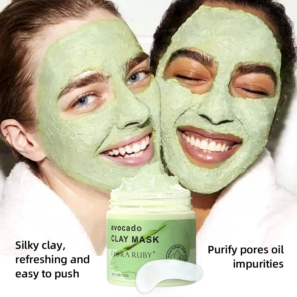 Face Masks Skincare-Avocado Clay Mask Moisturizing Mud Film Deep Pore