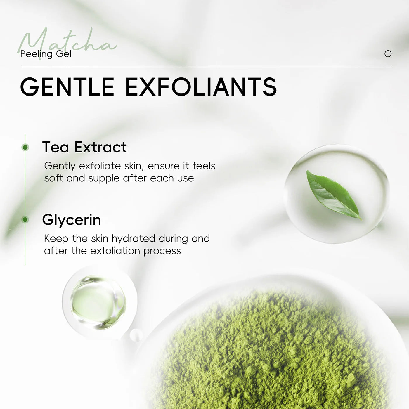LAIKOU Matcha Exfoliating Exfoliate Peeling Gel Facial Scrub