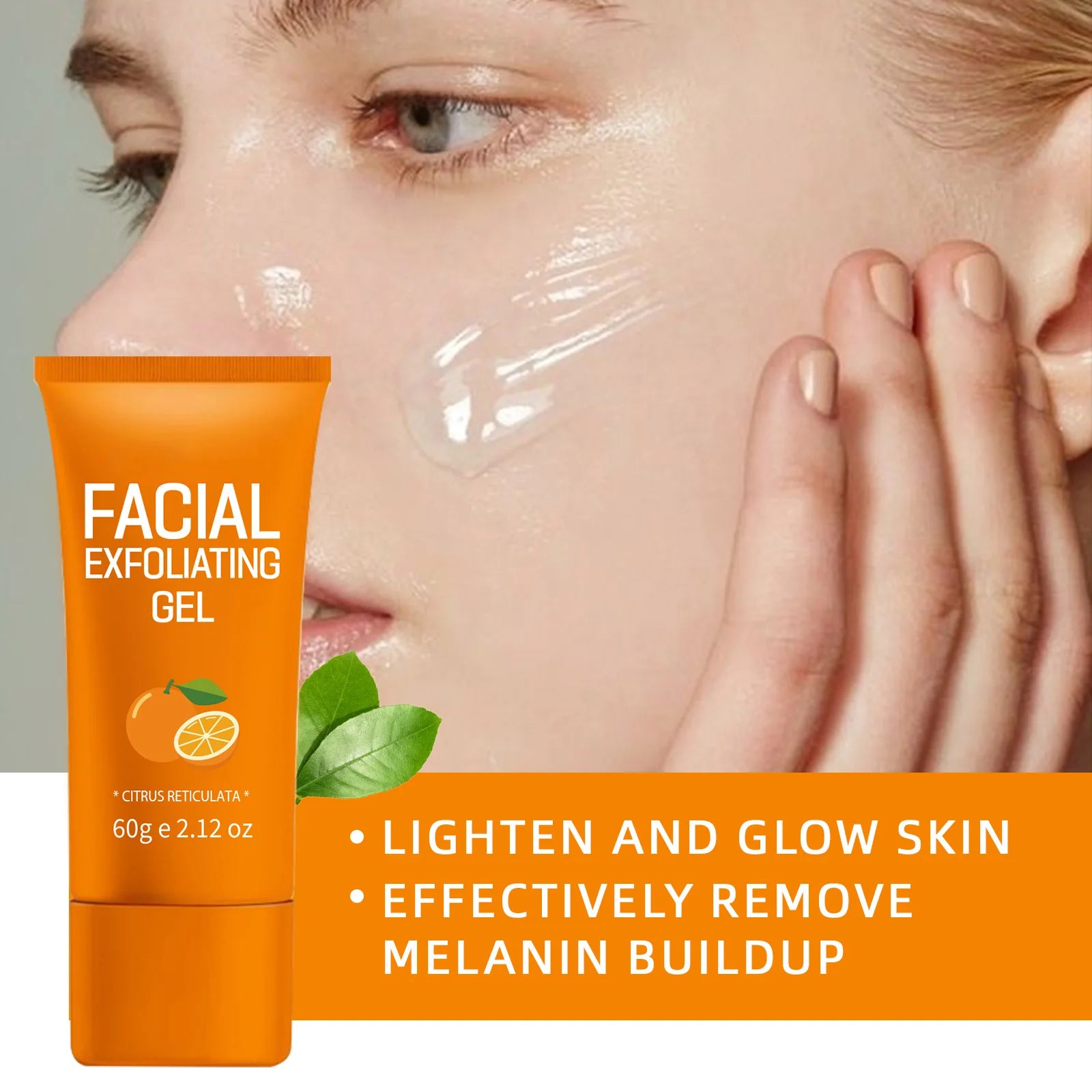 60g Orange Exfoliating Gel Dead Spot Remover Brighten Peeling Gentle