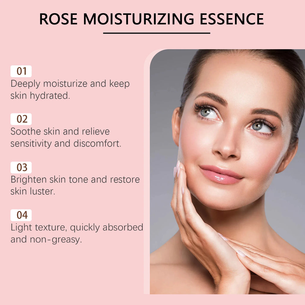 Rose Moisturizing Essence Soothing Skin Deep Hydrating Lasting