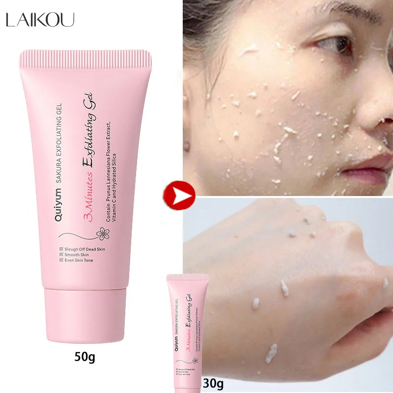 Sakura Exfoliating Peeling Gel Facial Scrub Moisturizing  Nourishing