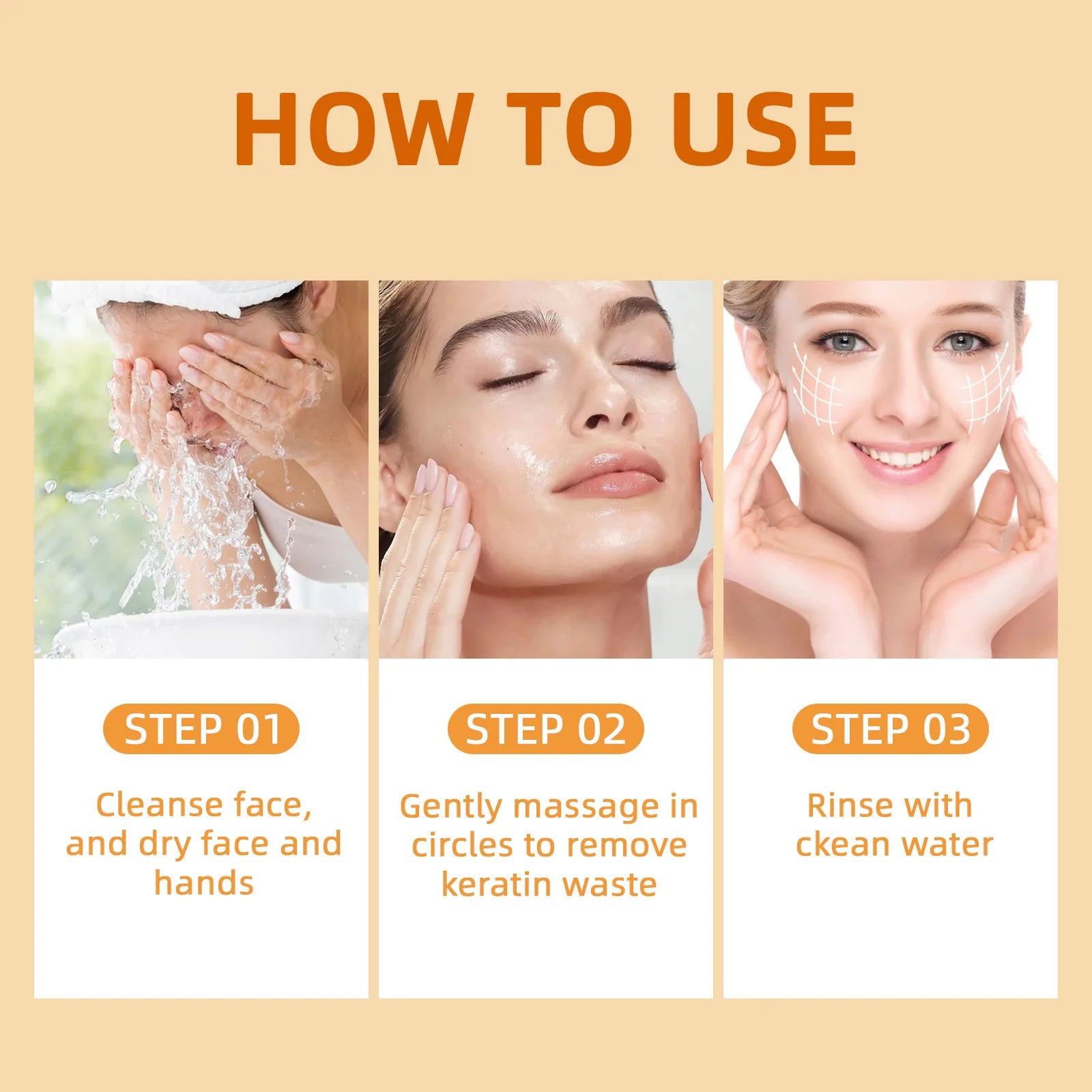 60g Orange Exfoliating Gel Dead Spot Remover Brighten Peeling Gentle