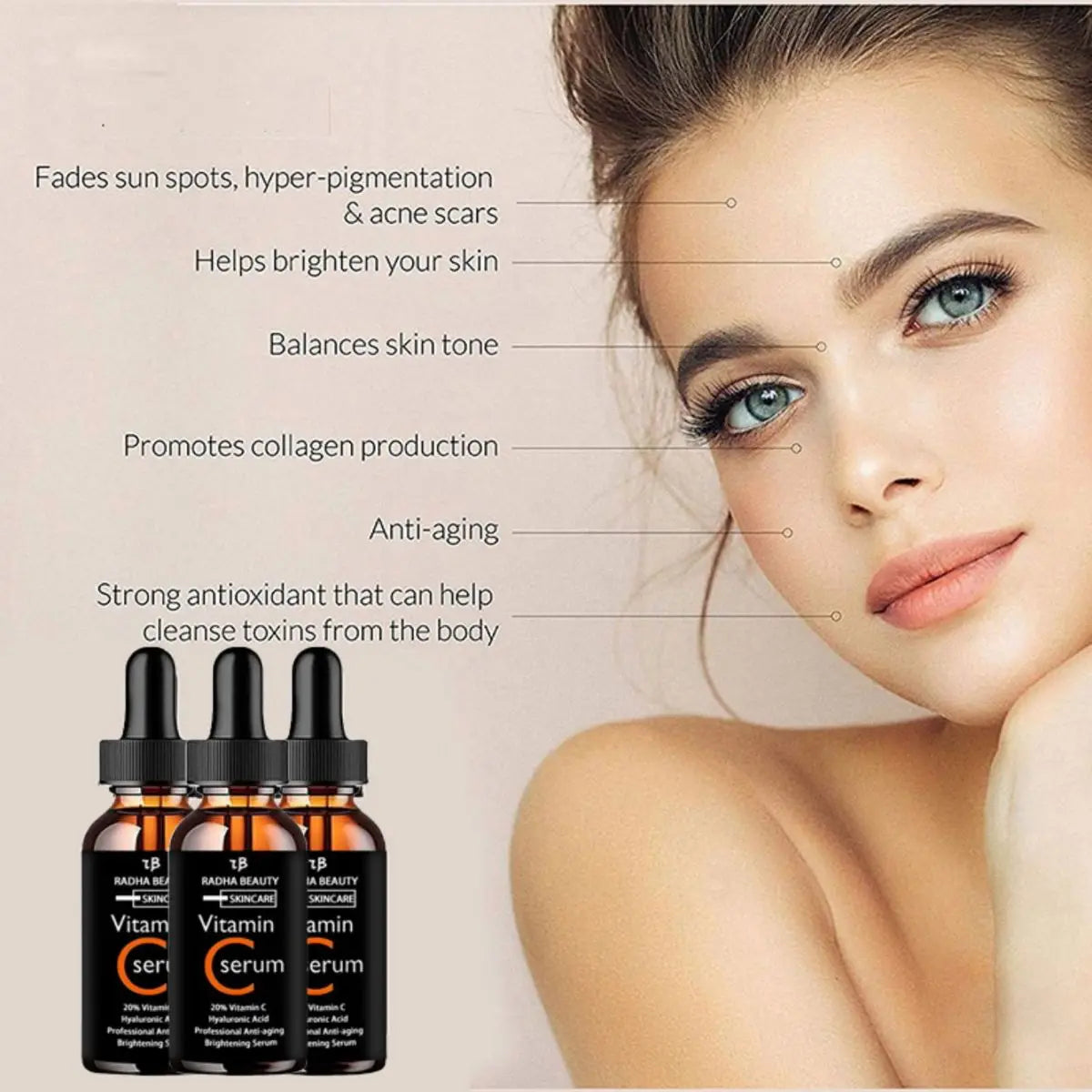 Vitamin C serum Face Serum Long Lasting Moisturizing Improve Roughness