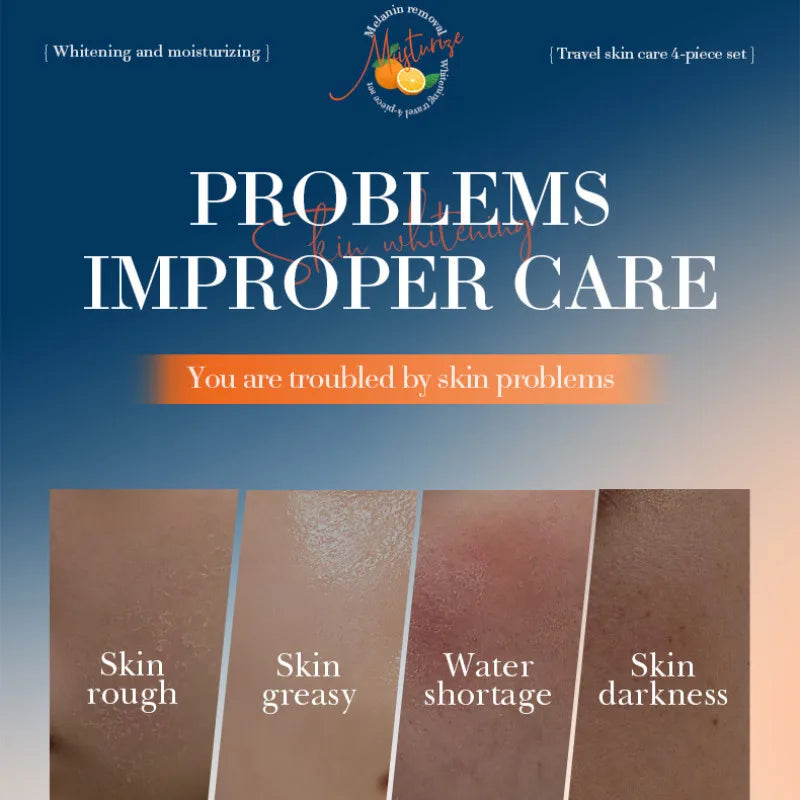 4pcs/box SADOER 5x Vitamin C Kit Whitening Moisturizing Travel