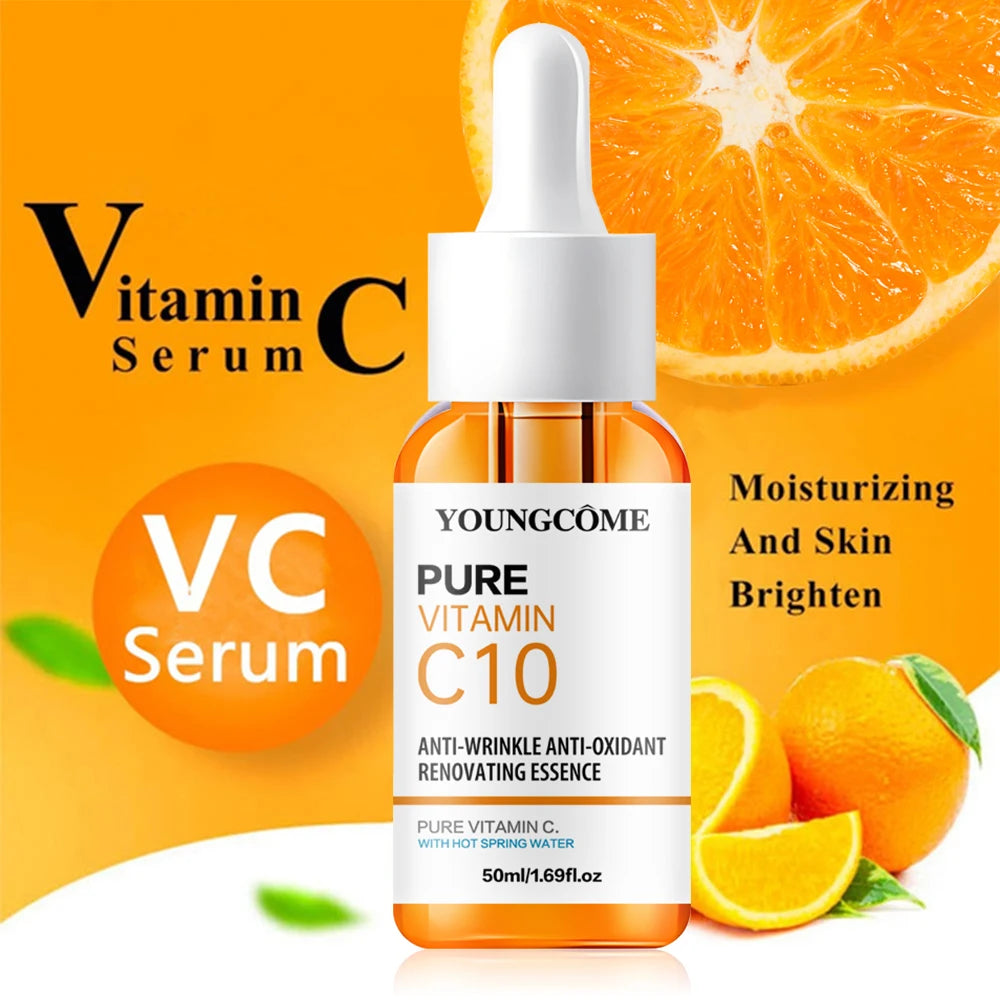 Vitamin C Facial Essence Hyaluronic Acid Dark Skin Brighten Serum Fade