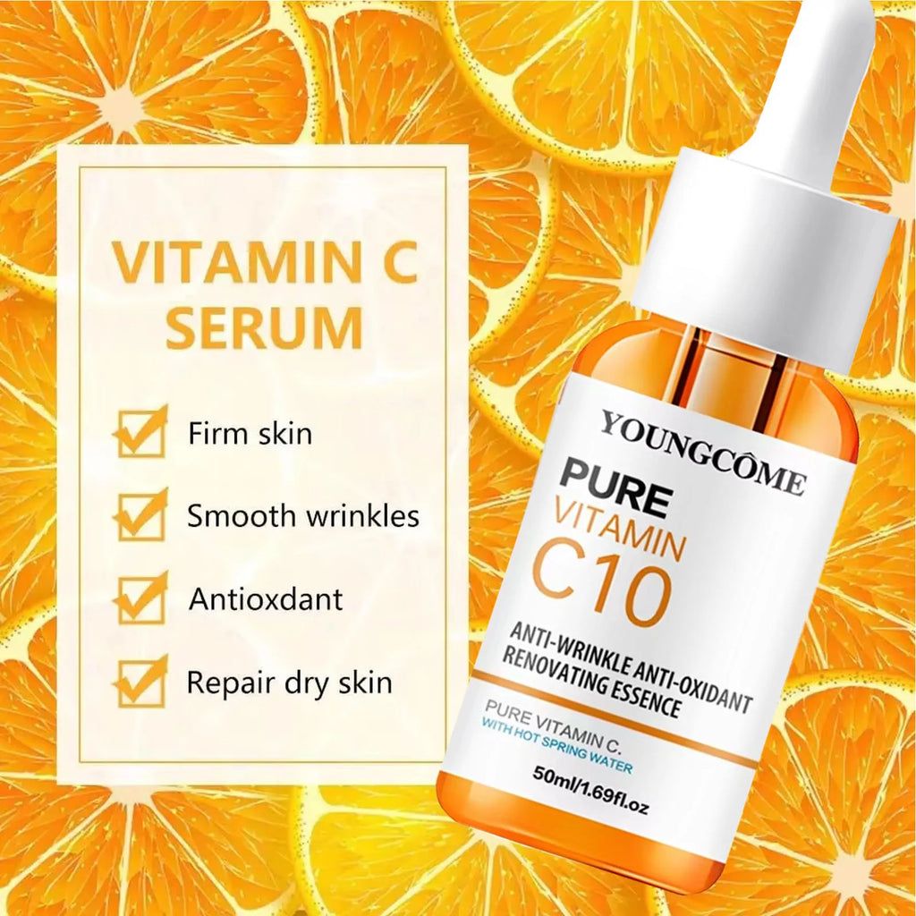 Vitamin C Facial Essence Hyaluronic Acid Dark Skin Brighten Serum Fade
