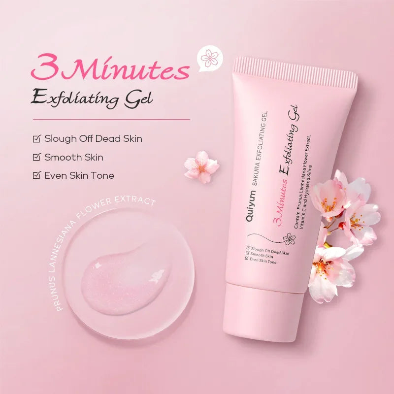 Sakura Exfoliating Peeling Gel Facial Scrub Moisturizing  Nourishing