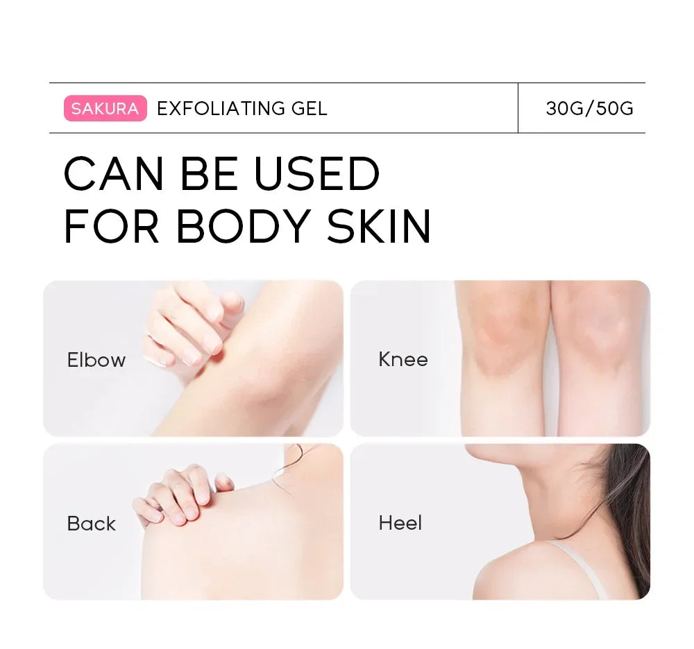 Sakura Exfoliating Peeling Gel Facial Scrub Moisturizing  Nourishing