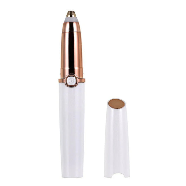 White and rose gold lip balm on a white background