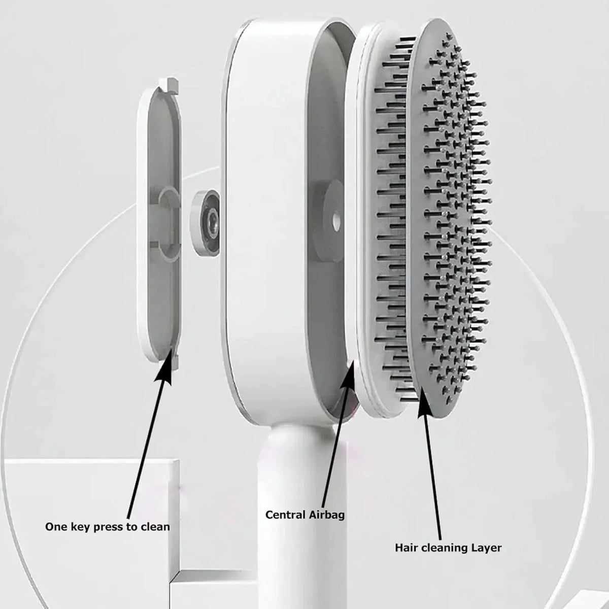Elysse AirBrush Pro – فرشاة فك التشابك وتدليك فروة الرأس - Elysse beauty