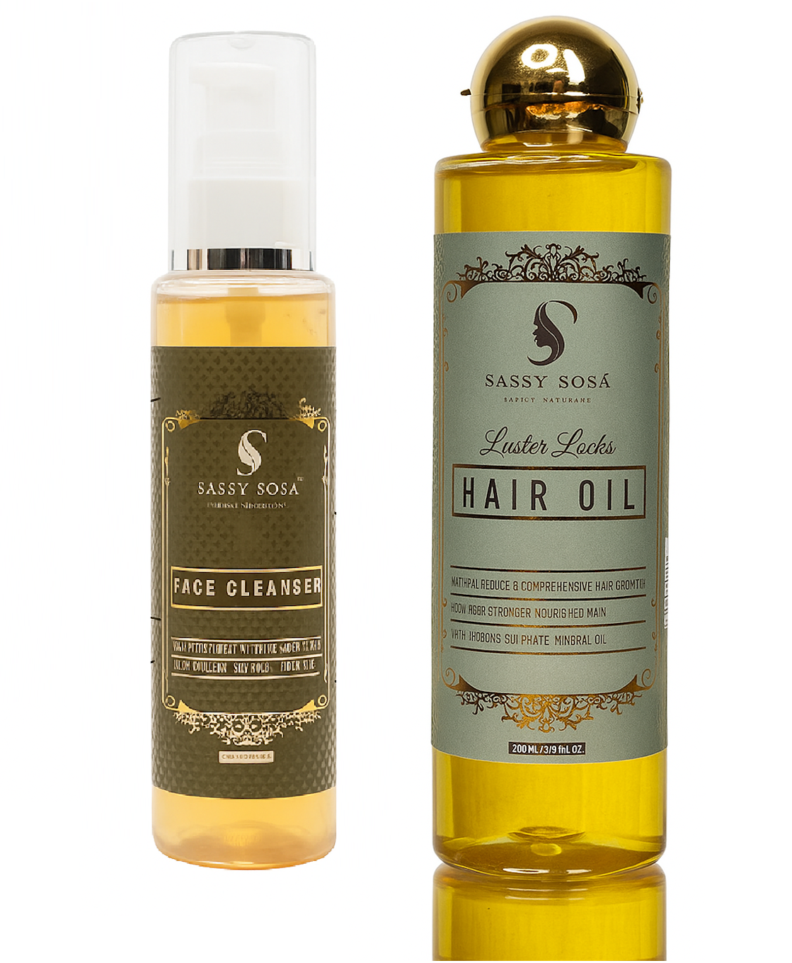 Combo of  Luster Locks Hair Oil & Herbal Selections Face Cleanser